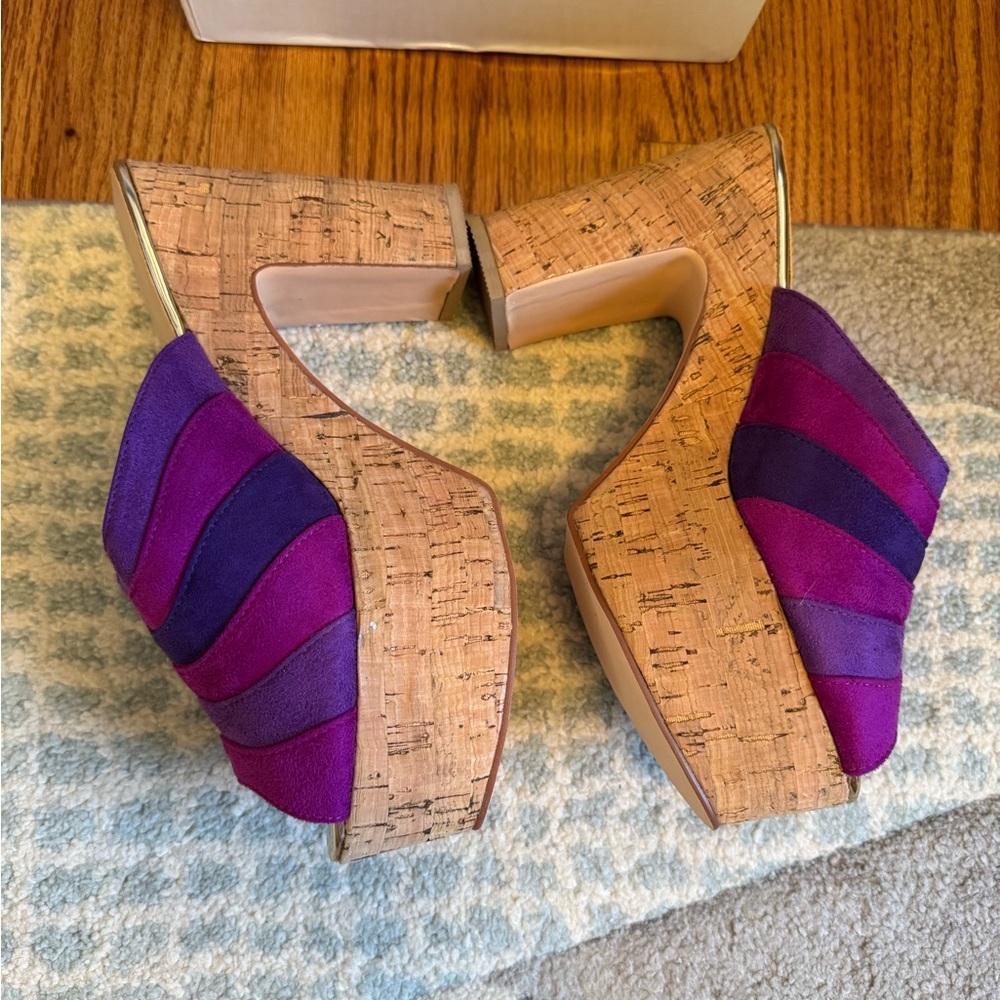 Vibrant purple platform mules - Picture 2 of 5
